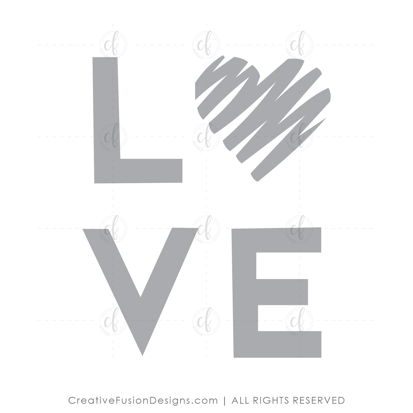 "Love with Heart" Valentine's Day SVG file
