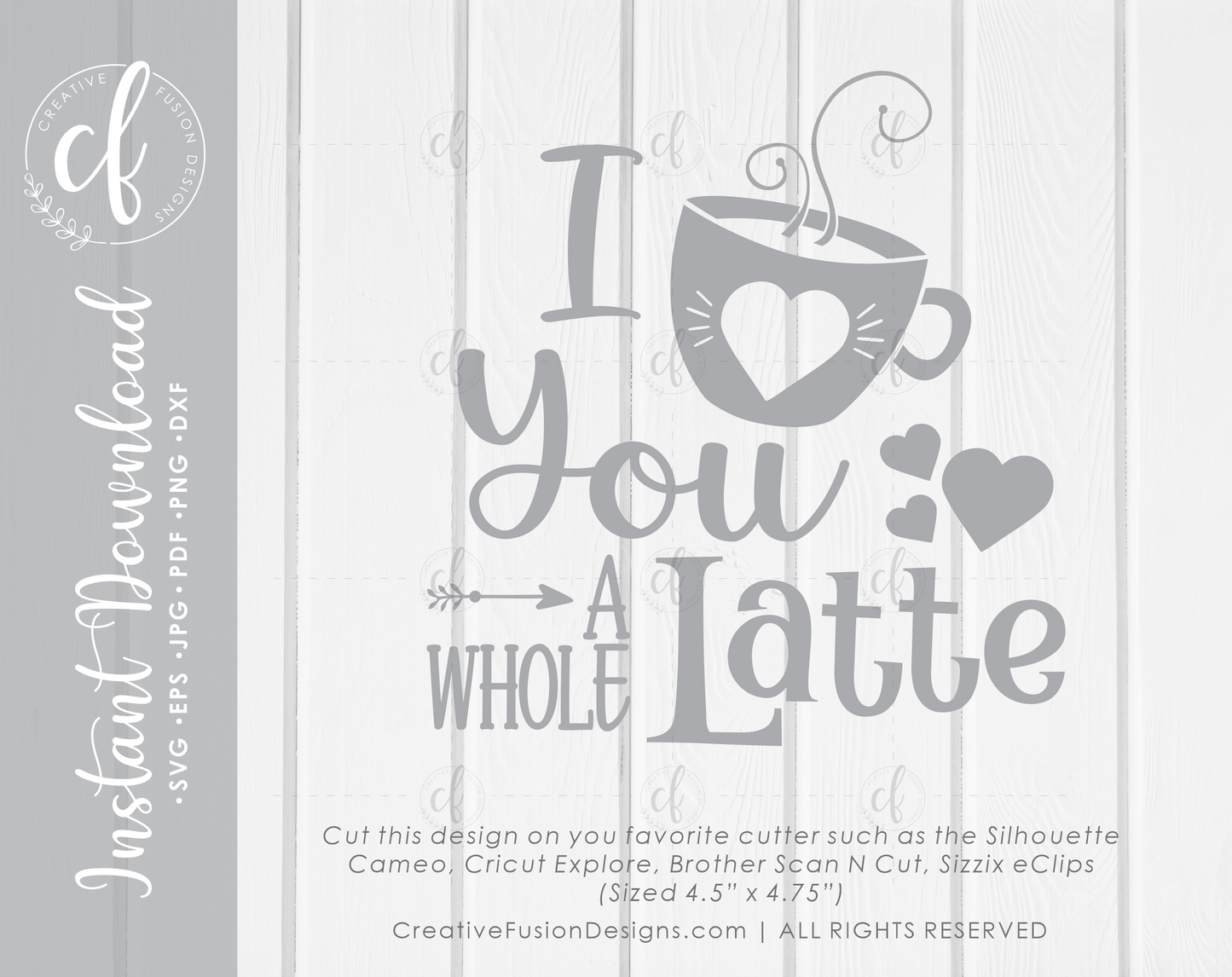 "Love You A Latte" Valentine's Day SVG file
