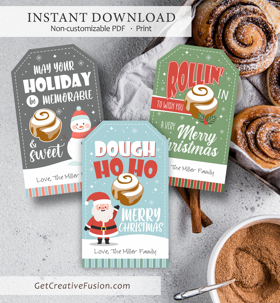 Christmas Baked Goods Gift Tags Template