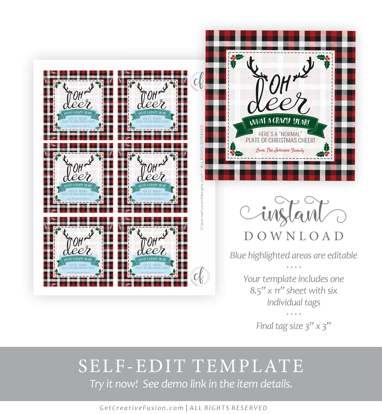 "Crazy Christmas" Christmas Gift Tag