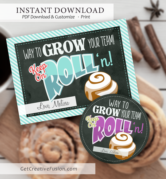 Keep On Roll'n Team Growth Recognition Card