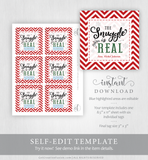 "The Snuggle is Real (Red)" Christmas Gift Tag