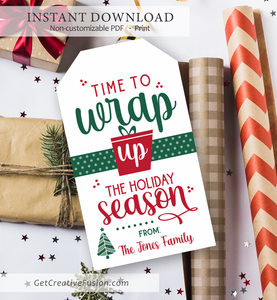 "Wrap It Up" Christmas Gift Tag