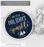 "Holiday Sparkle" Christmas Gift Tag