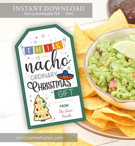 "Nacho Average Christmas" Christmas Gift Tag