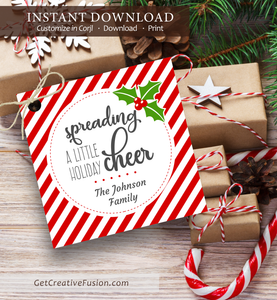 "Spreading Christmas Cheer" Gift Tag