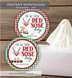 "Red Nose Days" Christmas Gift Tag