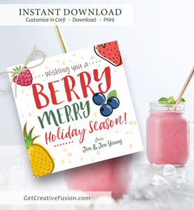 "Berry Merry" Christmas Gift Tag