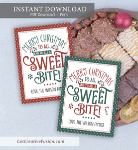 "To All A Sweet Bite" Christmas Gift Tag