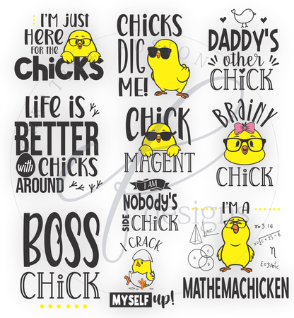 "Chicks Dig This!" Design File